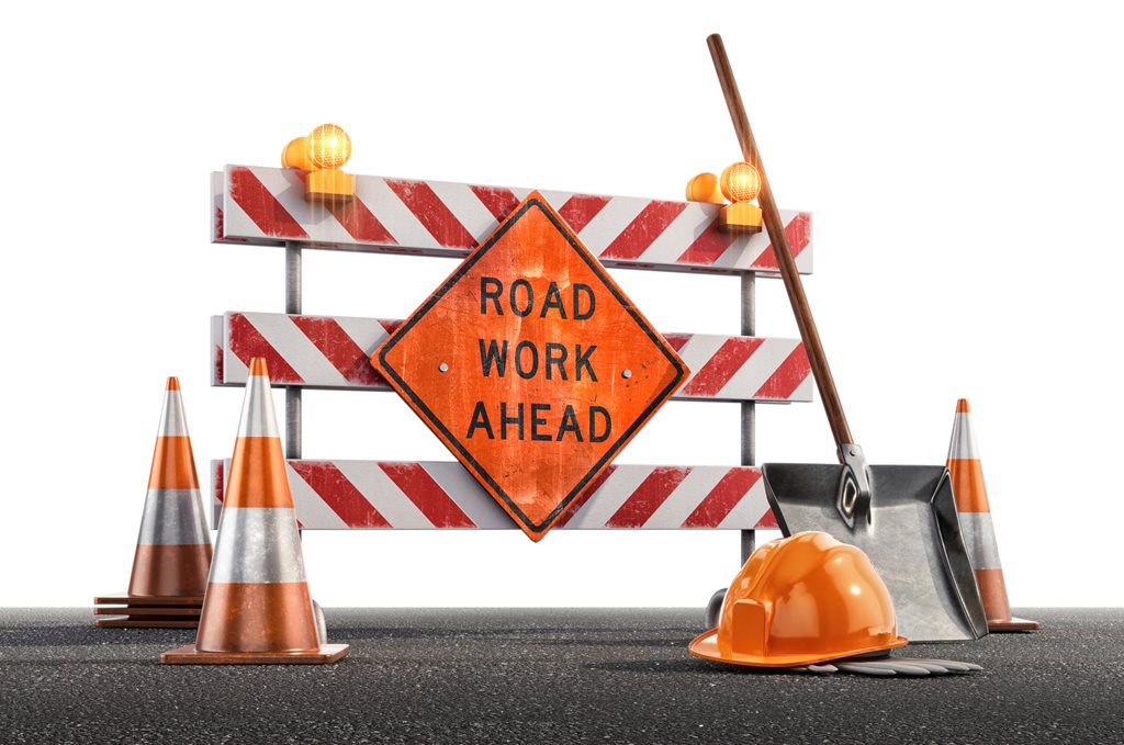 construction sign and equipment